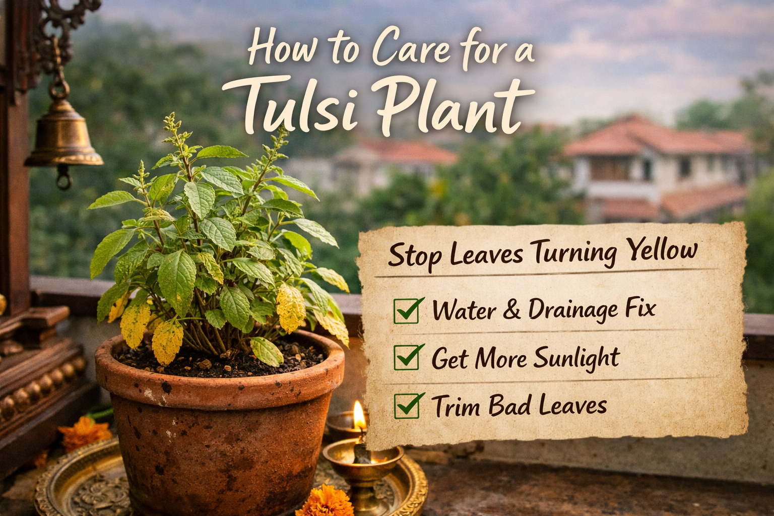 how to care tulsi plant