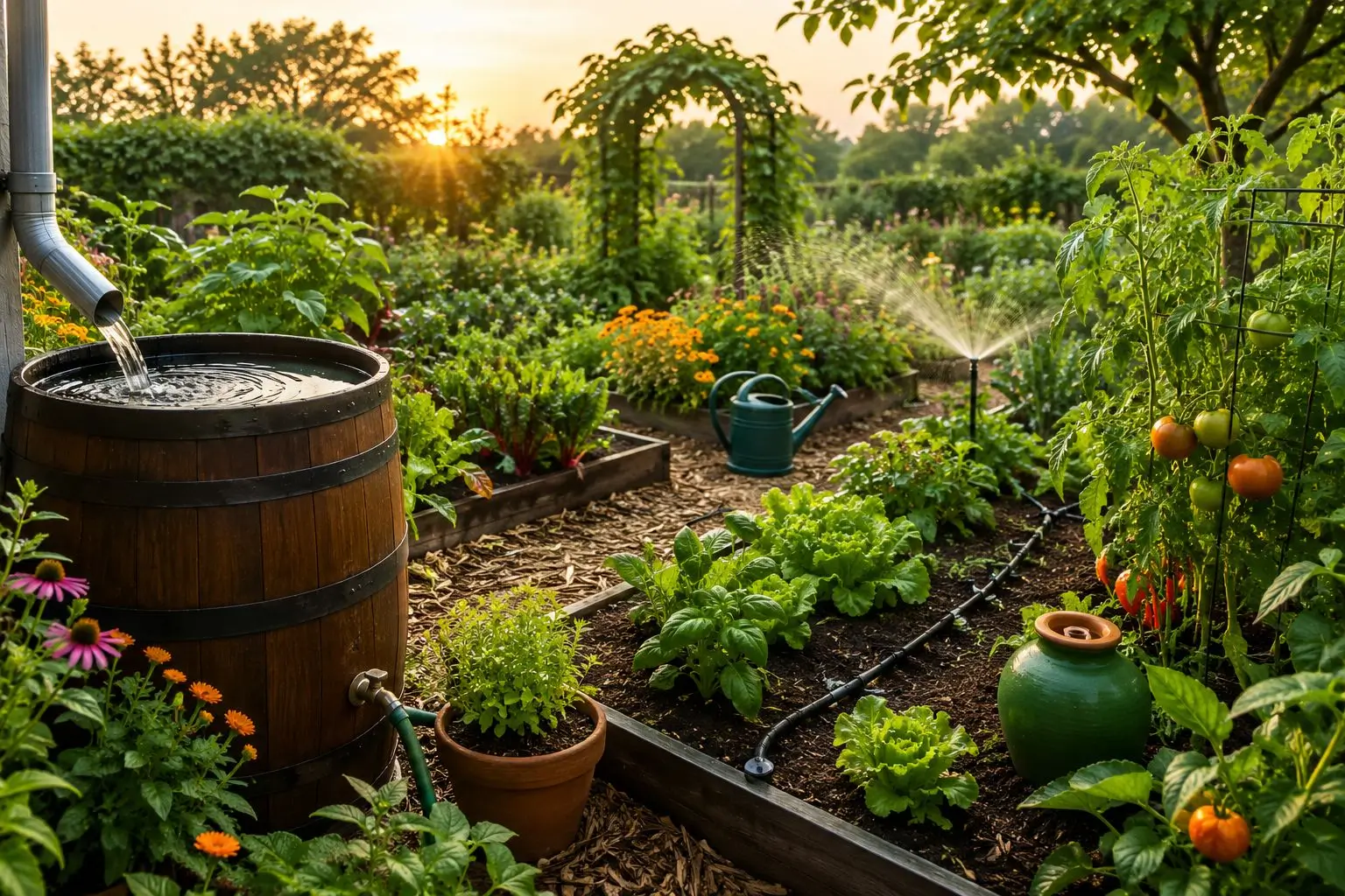 Efficient Organic Garden Watering